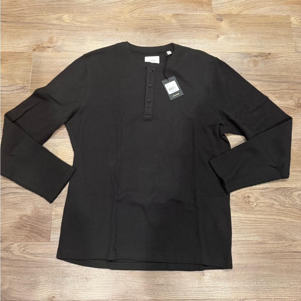 Billy Reid Black Long Sleeve Tee